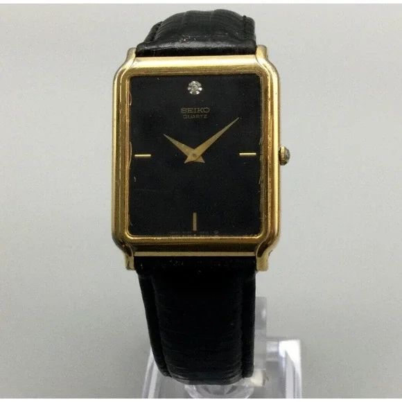 SEIKO クォーツ 黒金 タンク Seiko | Accessories | Vintage Seiko Tank Watch Men Gold Tone Black